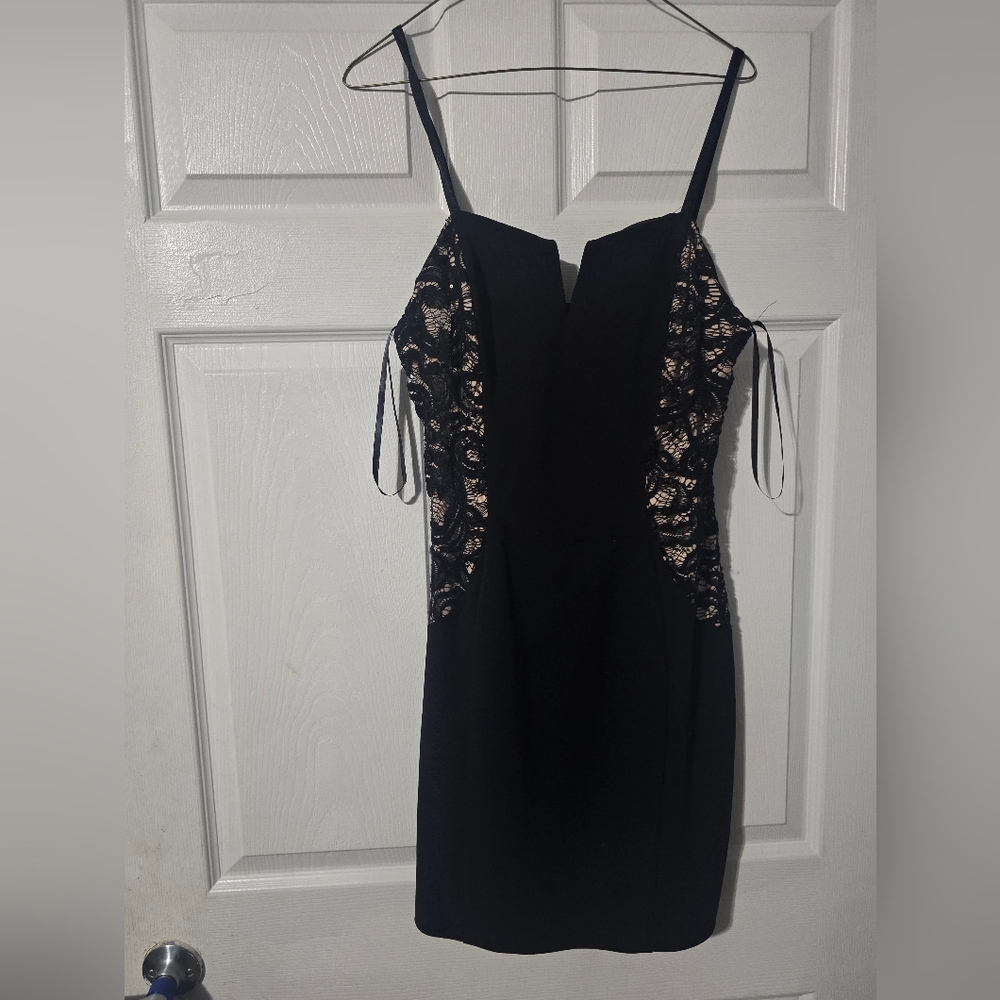 BCX Black and Gold Backless Dress - Picture 4 of 4
